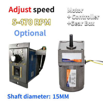 90W AC 110/220V New Gear Box Electric Variable Reversible Speed Controller Motor