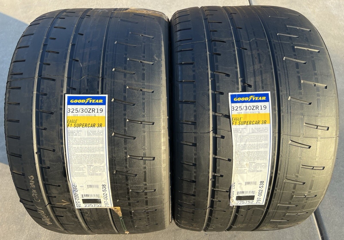 Set of TWO BRAND NEW 325/30ZR19 Goodyear Eagle F1 Supercar 3R