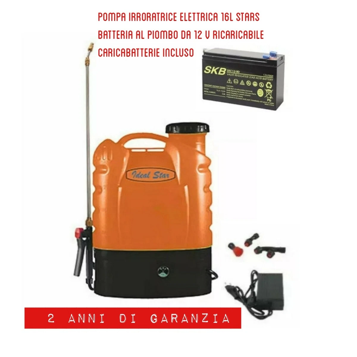 Nebulizzatore Giardino A Batteria 12 Litri, Spruzzatore A Pressione