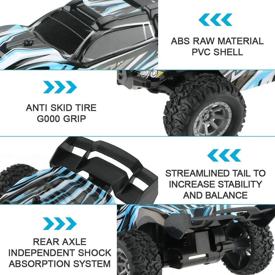 Veículo caminhão carro off-road Monster Truck controle remoto 2.4G 1:32 2WD - Imagem 4 de 4
