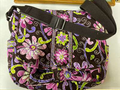 Vera Bradley Messenger Bag in Purple Punch RETIRED