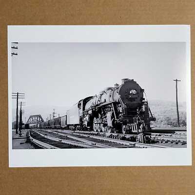 Vintage Lehigh Valley Railroad Steam Locomotive #5000 Train @ Lehighton PA Photo