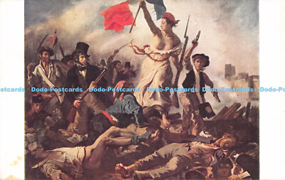 R188889 5441. Eugene Delacroix. 1798 1863. Die Barrikade. Musee du Louvre. Postc