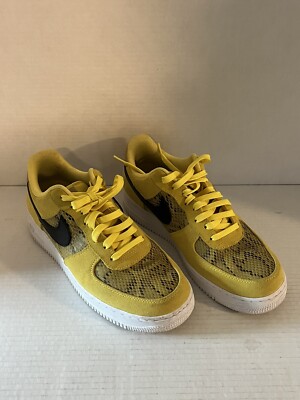 Size 11 Nike Air Force Low Yellow Snakeskin 2019