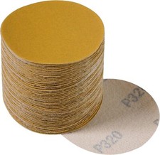 50 PCS 3 Inch Hook and Loop 320 Grit No Hole Gold Sanding Discs For DA Sanders 0.34 per gallon