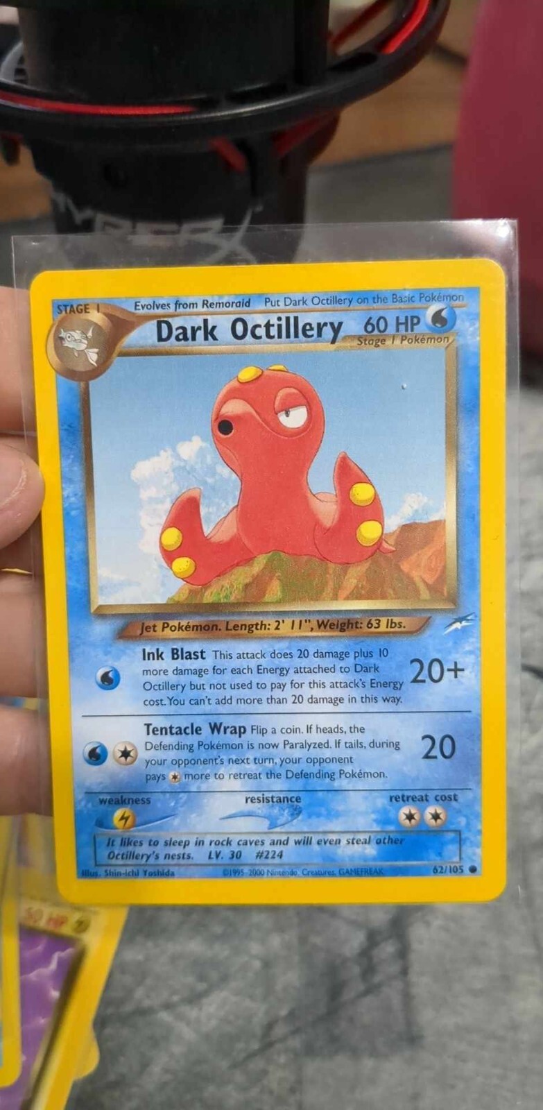 DARK OCTILLERY 62/105 Neo Destiny Common Pokemon Card Vintage
