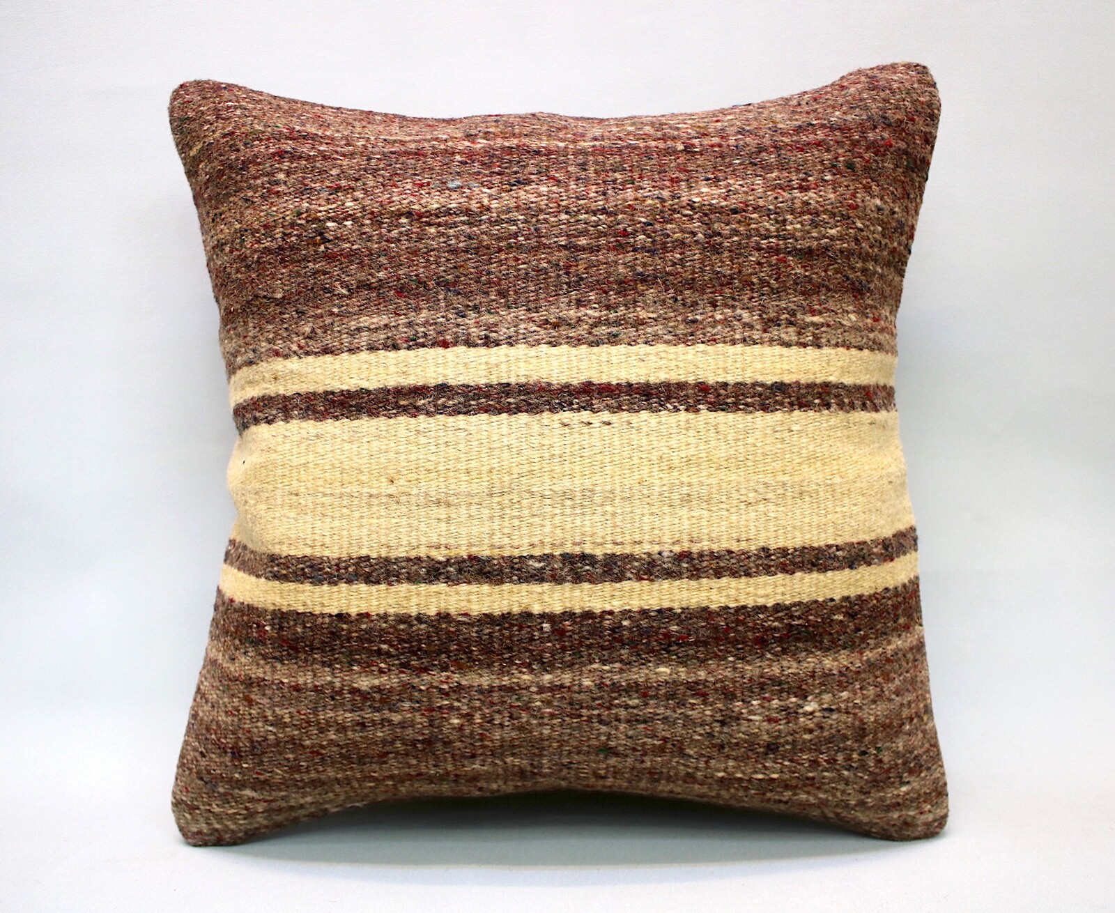 Handmade Kilim Square Pillow 18x18 Inch Vintage Cushion