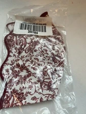 Longaberger Little Love Heart Shaped Red Scallop Cotton Fabric Basket Liner NEW