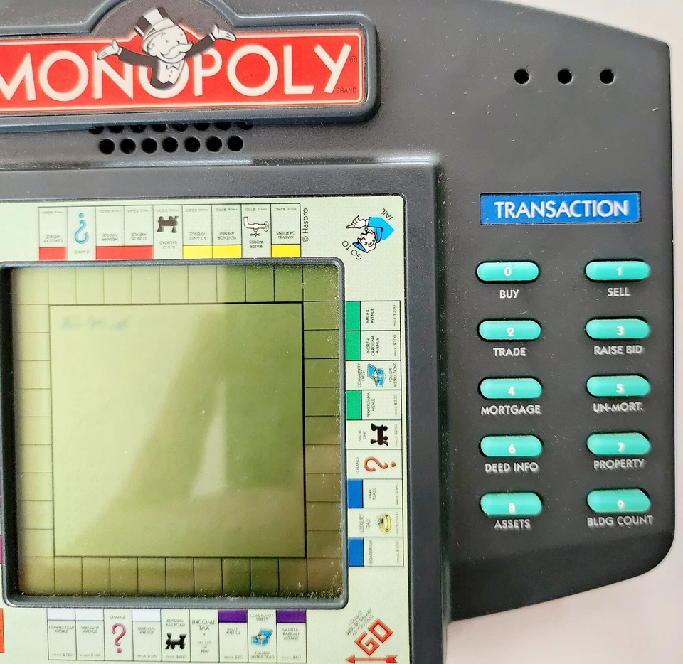 1997 Monopoly Handheld Electronic Video Game Hasbro Vintage Tested Works C11-13 - Image 4 of 4