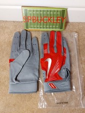 NIKE VAPOR ELITE ADULT XXL BASEBALL BATTING GLOVES, PGB444, NWT, RED / GREY