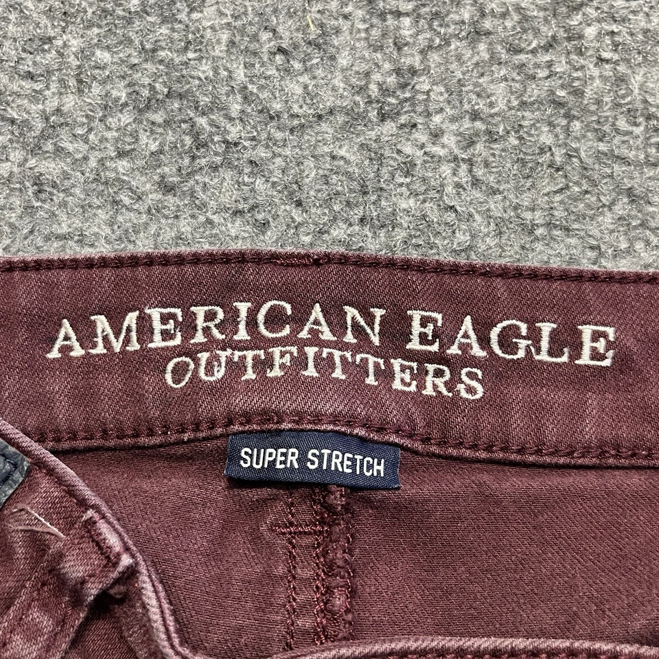 Pantalones cortos American Eagle para mujer 8 borgoña súper elásticos tiro alto Foto 4 de 4