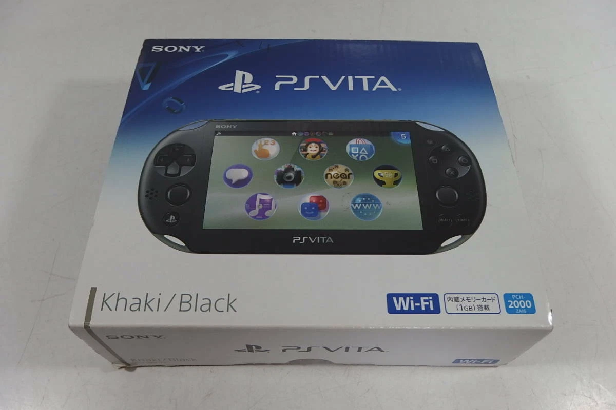 SONY PlayStation PS Vita Khaki Black PCH-2000 ZA16 Console Wi-Fi