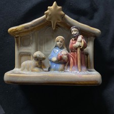 9cm Ceramic Nativity Scene. Immaculate. 