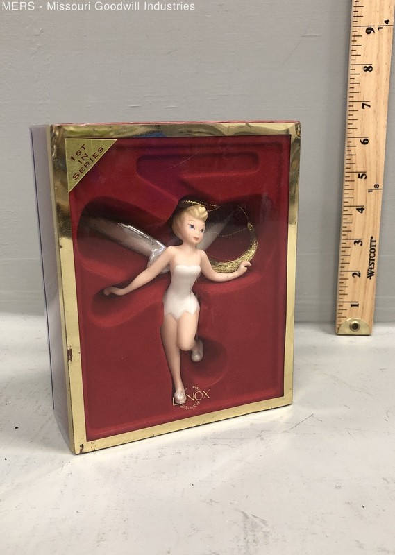 Lenox Disney Showcase Tip Toe Tinkerbell Ornament 1st In Series With Box
