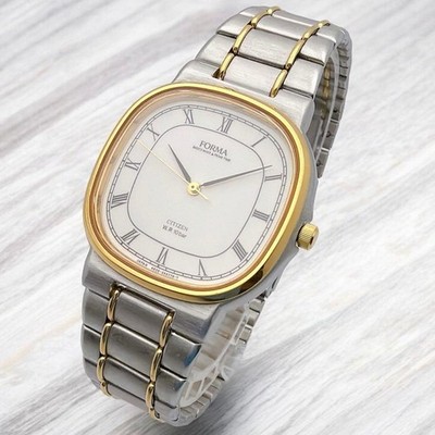 Citizen Square Combination Color Roman Vintage Wristwatch Men's