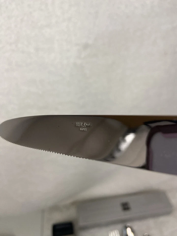 Mikasa Garden Terrace Flatware 5 pc Set Black Fork Spoon Knife Vintage NIB Italy - Image 4 of 4