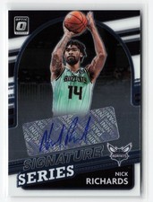 NICK RICHARDS #SS-NRS 2021-22 PANINI OPTIC HORNETS AUTO SIGNATURE SERIES AUTO