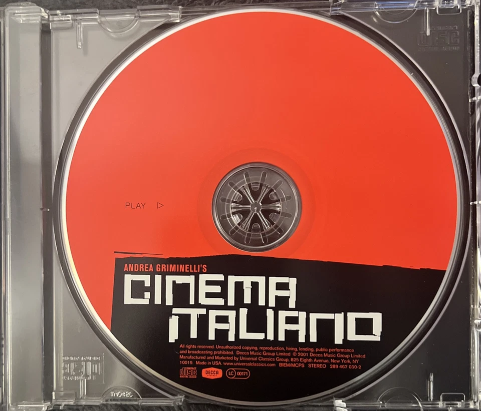‘Cinema Italiano’ Andrea Griminelli - Flute (CD 2001 Decca) Sting, Debbie Harry - Image 4 of 4