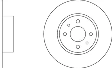 Solid Brake Discs and Pads Rear Proformer PBD8169+PBP7186 fits FIAT BRAVO