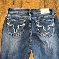Grace in LA Easy Fit Jeans Size 30 Western Cowgirl Embroidered Stretch Bling