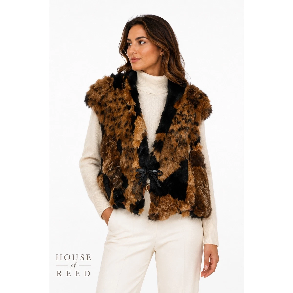 leopard faux fur vest products for sale | eBay