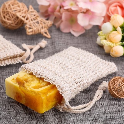 2pc Exfoliating Natural Sisal Soap Bag Pouch Soap Saver