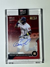 2020 Topps Now #422B Carlos Correa Auto ALCS Game 6 HR #04/10 Astros Mint