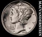 1944 Silver Mercury Dime - Choice Gem Brilliant Unc++++  Lustrous  #K2482