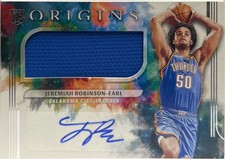 Jeremiah Robinson Earl Rookie Patch Autograph Origins Basketball NBA 2021/22