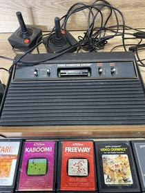 Atari CX-2600 Heavy Sixer Video Computer System Console w Controllers - UNTESTED
