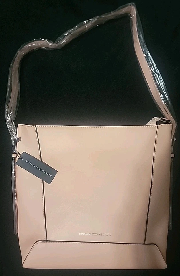 Bolso de hombro French Connection para mujer melocotón suave Olympia Bucket FCS24126-MWPH Foto 2 de 4