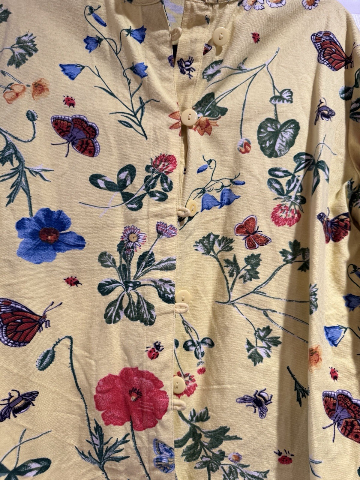 BFA Classics Yellow Floral Button Jacket Size Lar… - image 3