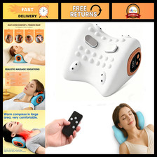 3-in-1 Portable Neck Massager with Heat, Pulse  Vibration - Adjustable Intensit