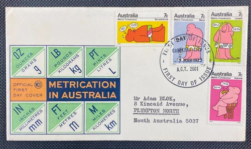 1973 WESLEY Metrication In Australia FDC First Day Cover Canberra FDI Postmark