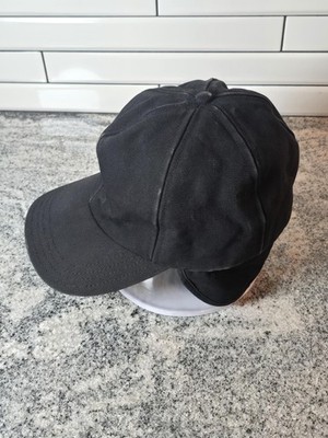 Vintage Thinsulate Hat Cap Fitted Mens Medium Black Ear Flap Winter USA 90s