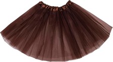 Women's Tutu Skirt 50s/80s Vintage Ballet Dance Skirts for One Size, Brown