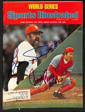 Luis Tiant & Johnny Bench HOF Signed 1975 WS Sports Illustrated PSA/DNA