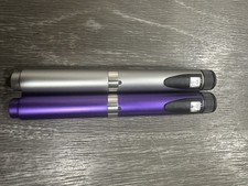 2 V2 Reusable Peptide Pens Purple and Silver Pack With 5 Cartridges