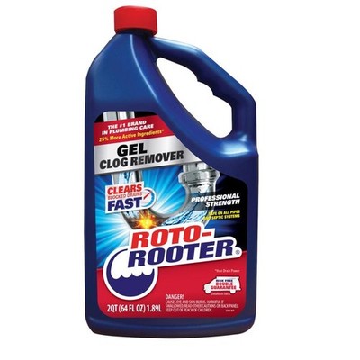 Roto-Rooter 351404 Gel Clog Remover Liquid 64 oz. for All Pipes (Pack of 4)