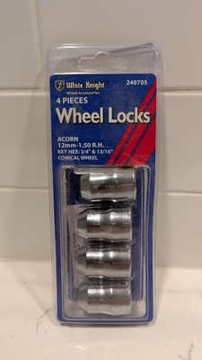 White Knight 240705 Acorn Lug Nuts 12MM-1.25 R.H. Hex 3/4'' & 13/16''