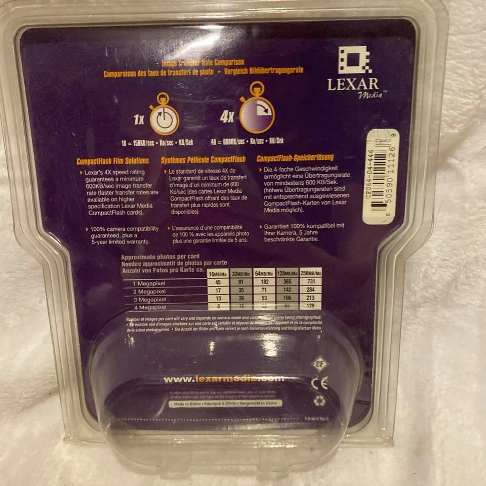 Lexar 64MB  - CompactFlash I Card - Image 3 of 4