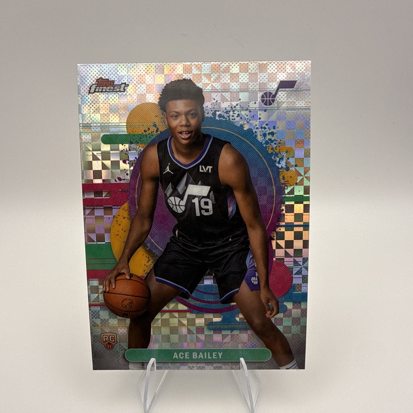 2025-26 Topps Finest Ace Bailey RC Uncommon X-Fractor SP Jazz #105