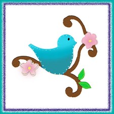 New Retired Sizzix Bigz Bird with Vine die 656354 Retail 19.99 Cuts Fabric 