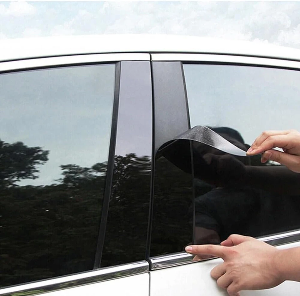 Cubiertas de poste de pilar de ventana negro brillante para Cadillac CT6 2016-2020 Foto 2 de 4