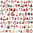 110Pcs Christmas Charms for Jewelry Making Xmas Pendant Charm Necklace Bracelet