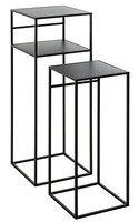 Haku Beistelltisch 2Er-Set Schwarz Metalltisch Abstelltisch Wohnzimmertisch Tisc