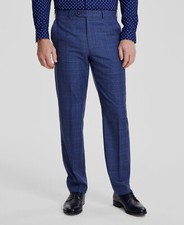 Michael Kors Men's Classic-Fit Stretch Wool-Blend Suit Pants, Blue, 40W X 32L