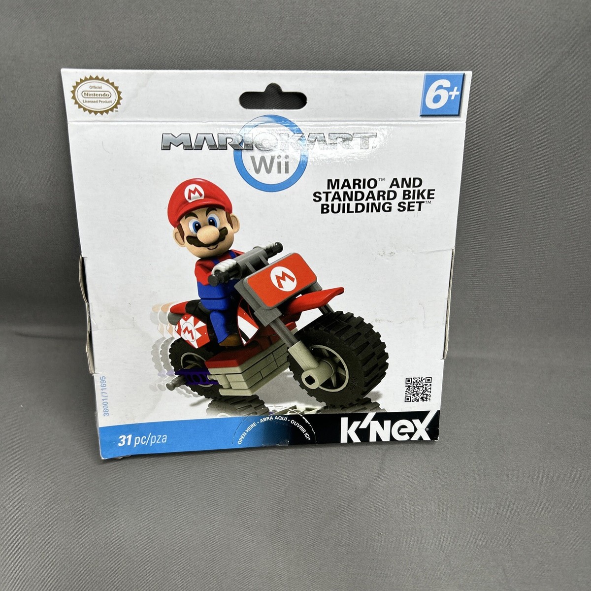 Wii Knex Mario Kart Mario & Standard Bike Building Set 38001