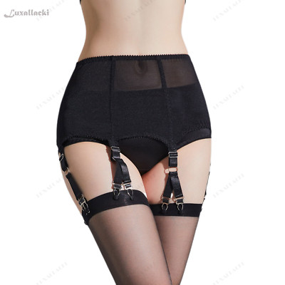 Strap fabric lace elastic 12 claw adjustable long socks garter belt