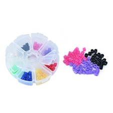 160 Pcs Dental Silicone Instrument Code Rings Autoclavable 135 C Hygienist Tool